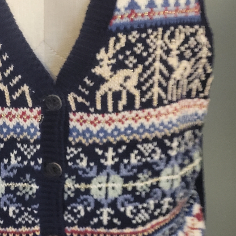 Winter Sweater Button-Down Vest - image 3